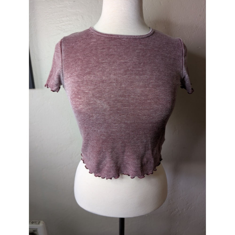 Purple slightly ribbed American Eagle Baby Tshirt womens size small